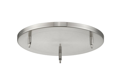 Multi Point Canopy Three Light Ceiling Plate Brushed Nickel