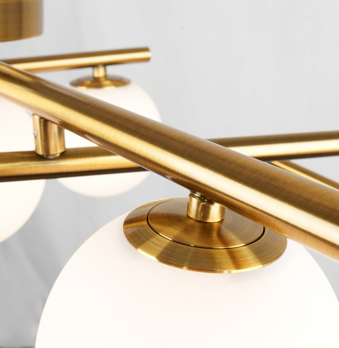 Artcraft - AC11975BR - Five Light Semi-Flush Mount - Modena - Plated Brushed Brass