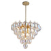 Artcraft - AC11994LU - 13 Light Chandelier - Globo - Brushed Brass, Iridescent