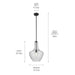 Kichler - 42046BKCS - One Light Pendant - Everly - Black