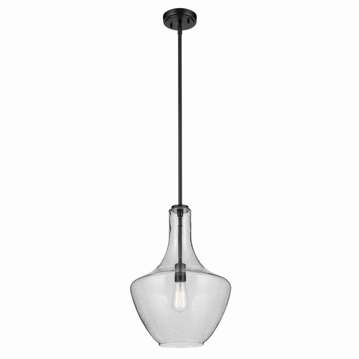 Kichler - 42046BKCS - One Light Pendant - Everly - Black