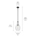 Kichler - 42047BKCS - One Light Pendant - Everly - Black
