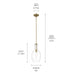 Kichler - 42047NBRCS - One Light Pendant - Everly - Natural Brass