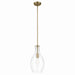 Kichler - 42047NBRCS - One Light Pendant - Everly - Brushed Natural Brass