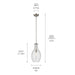Kichler - 42047NI - One Light Pendant - Everly - Brushed Nickel