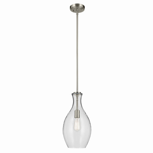 Kichler - 42047NI - One Light Pendant - Everly - Brushed Nickel