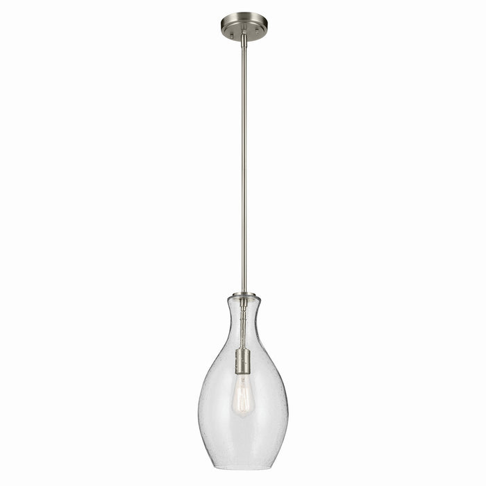 Kichler - 42047NICS - One Light Pendant - Everly - Brushed Nickel