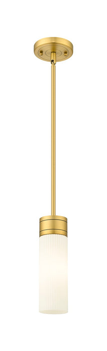 Innovations - 617-1S-BB-G617-8SWH - One Light Mini Pendant - Downtown Urban - Brushed Brass