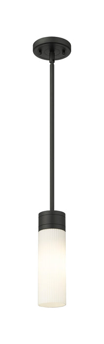 Innovations - 617-1S-BK-G617-8SWH - One Light Mini Pendant - Downtown Urban - Matte Black