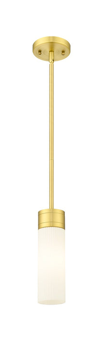 Innovations - 617-1S-SG-G617-8SWH - One Light Mini Pendant - Downtown Urban - Satin Gold