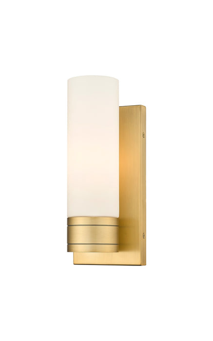 Innovations - 617-1W-BB-G617-8WH - One Light Wall Sconce - Downtown Urban - Brushed Brass