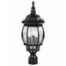 Nuvo Lighting - 60-899 - Three Light Post Lantern - Central Park - Textured Black