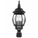 Nuvo Lighting - 60-899 - Three Light Post Lantern - Central Park - Textured Black