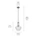 Kichler - 42141NI - One Light Pendant - Everly - Brushed Nickel