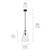 Kichler - 42199BK - One Light Pendant - Everly - Black
