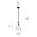 Kichler - 42199BKCS - One Light Pendant - Everly - Black