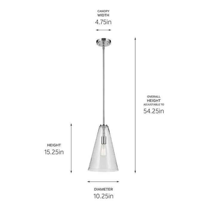 Kichler - 42199CHCS - One Light Pendant - Everly - Chrome