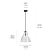 Kichler - 42200BK - One Light Pendant - Everly - Black