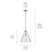 Kichler - 42200CH - One Light Pendant - Everly - Chrome