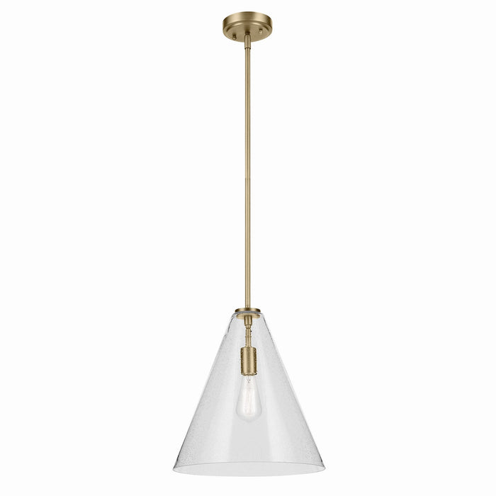 Kichler - 42200NBRCS - One Light Pendant - Everly - Natural Brass