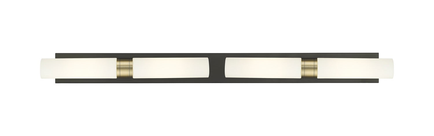 Innovations - 617L-4W-BAB-G617-11SWH - Four Light Bath Vanity - Downtown Urban - Black Antique Brass