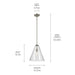 Kichler - 42200NI - One Light Pendant - Everly - Brushed Nickel