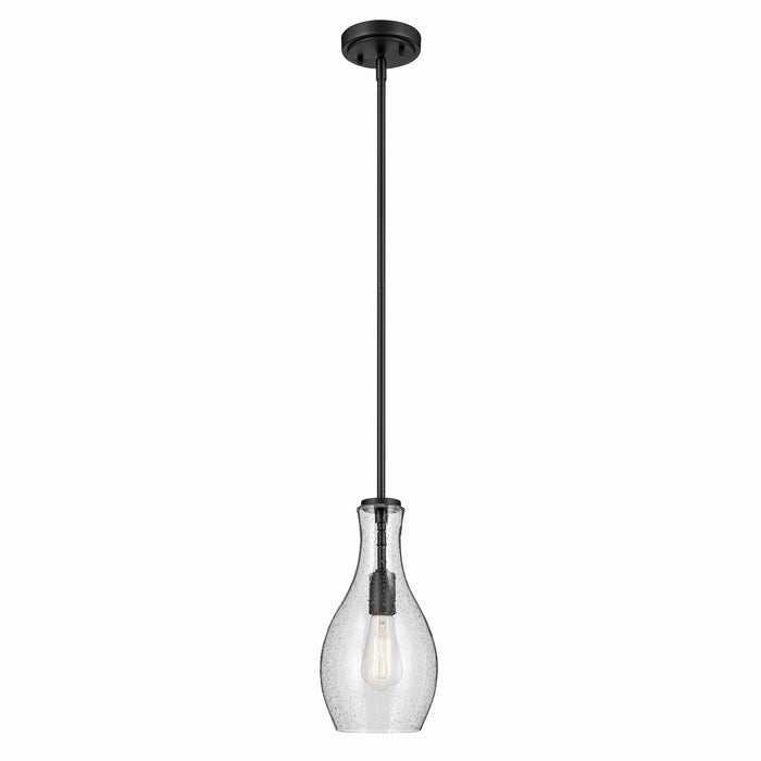 Kichler - 42456BKCS - One Light Pendant - Everly - Black