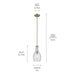 Kichler - 42456NI - One Light Pendant - Everly - Brushed Nickel