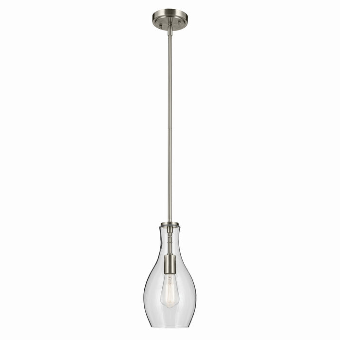 Kichler - 42456NI - One Light Pendant - Everly - Brushed Nickel