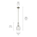 Kichler - 42456NICS - One Light Pendant - Everly - Brushed Nickel
