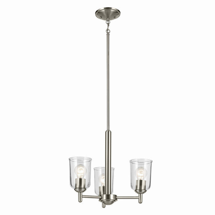 Kichler - 43670NICLR - Three Light Mini Chandelier - Shailene - Brushed Nickel