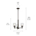 Kichler - 43670OZCLR - Three Light Mini Chandelier - Shailene - Olde Bronze