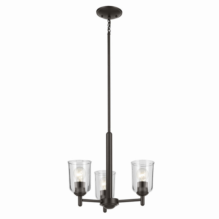 Kichler - 43670OZCLR - Three Light Mini Chandelier - Shailene - Olde Bronze