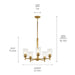 Kichler - 43671NBRCLR - Five Light Chandelier - Shailene - Natural Brass