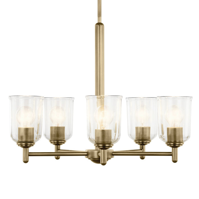 Kichler - 43671NBRCLR - Five Light Chandelier - Shailene - Natural Brass