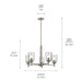 Kichler - 43671NICLR - Five Light Chandelier - Shailene - Brushed Nickel