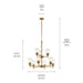 Kichler - 43672NBRCLR - Nine Light Chandelier - Shailene - Natural Brass