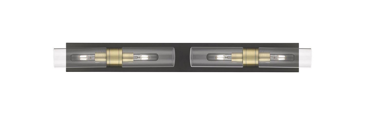 Innovations - 617S-4W-BAB-G617-8CL - Four Light Bath Vanity - Downtown Urban - Black Antique Brass