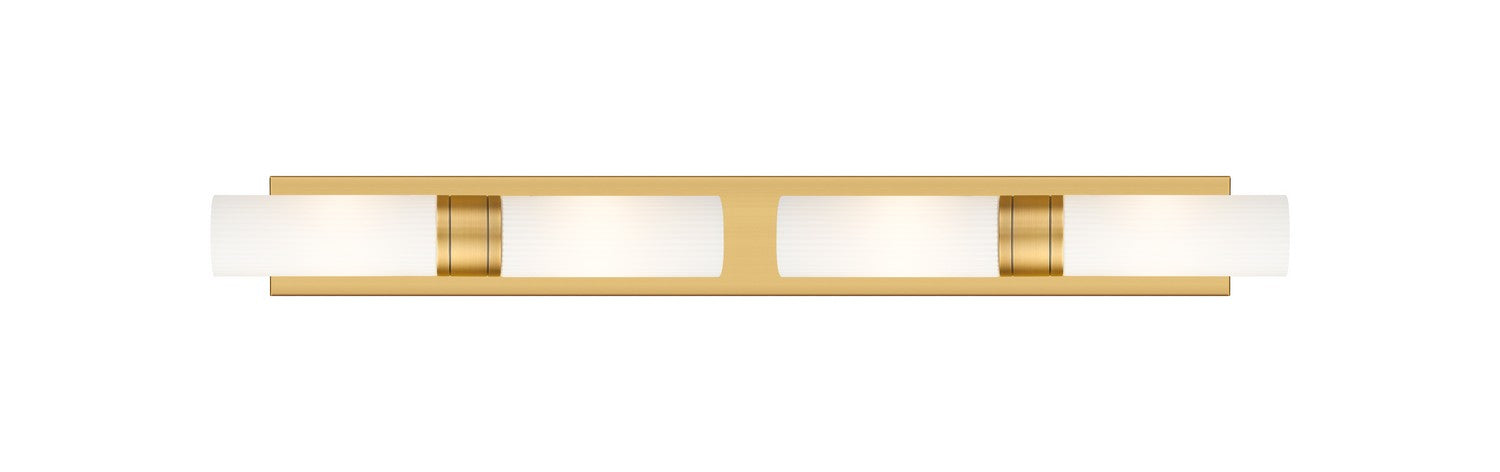 Innovations - 617S-4W-BB-G617-8SWH - Four Light Bath Vanity - Downtown Urban - Brushed Brass