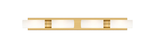 Innovations - 617S-4W-BB-G617-8WH - Four Light Bath Vanity - Downtown Urban - Brushed Brass