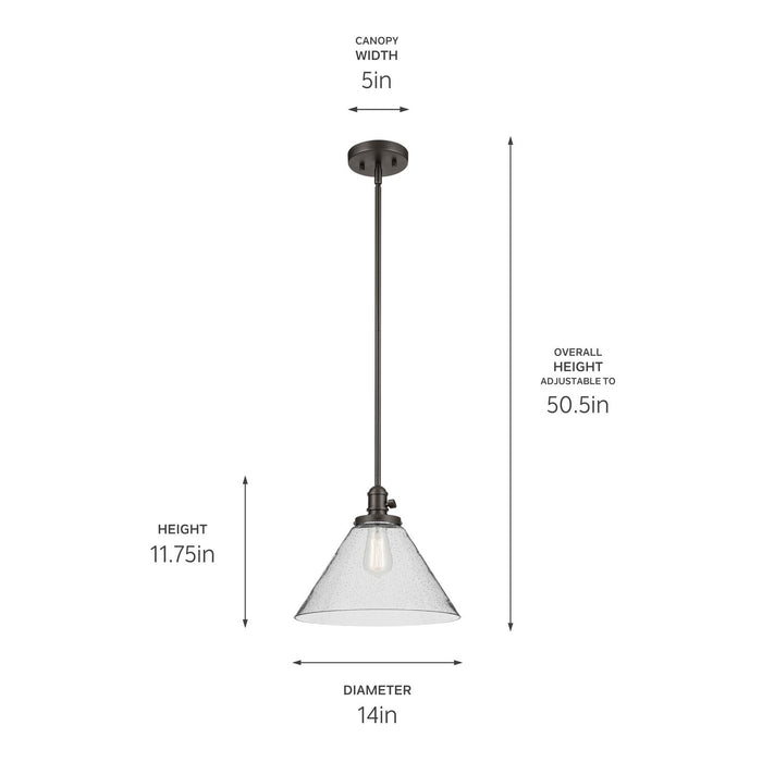Kichler - 43905OZ - One Light Pendant - Avery - Olde Bronze