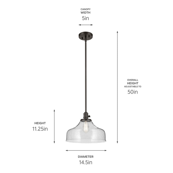 Kichler - 43906OZ - One Light Pendant - Avery - Olde Bronze