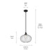 Kichler - 43911BK - One Light Pendant - Avery - Black