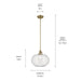 Kichler - 43911NBR - One Light Pendant - Avery - Natural Brass