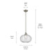 Kichler - 43911NI - One Light Pendant - Avery - Brushed Nickel