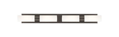 Innovations - 617S-4W-OB-G617-8WH - Four Light Bath Vanity - Downtown Urban - Oil Rubbed Bronze