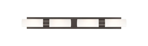 Innovations - 617S-4W-OB-G617-8WH - Four Light Bath Vanity - Downtown Urban - Oil Rubbed Bronze