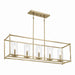 Kichler - 43995NBR - Five Light Linear Chandelier - Crosby - Natural Brass