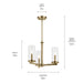 Kichler - 43997NBR - Three Light Chandelier - Crosby - Natural Brass