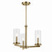 Kichler - 43997NBR - Three Light Convertible Semi Flush - Crosby - Natural Brass